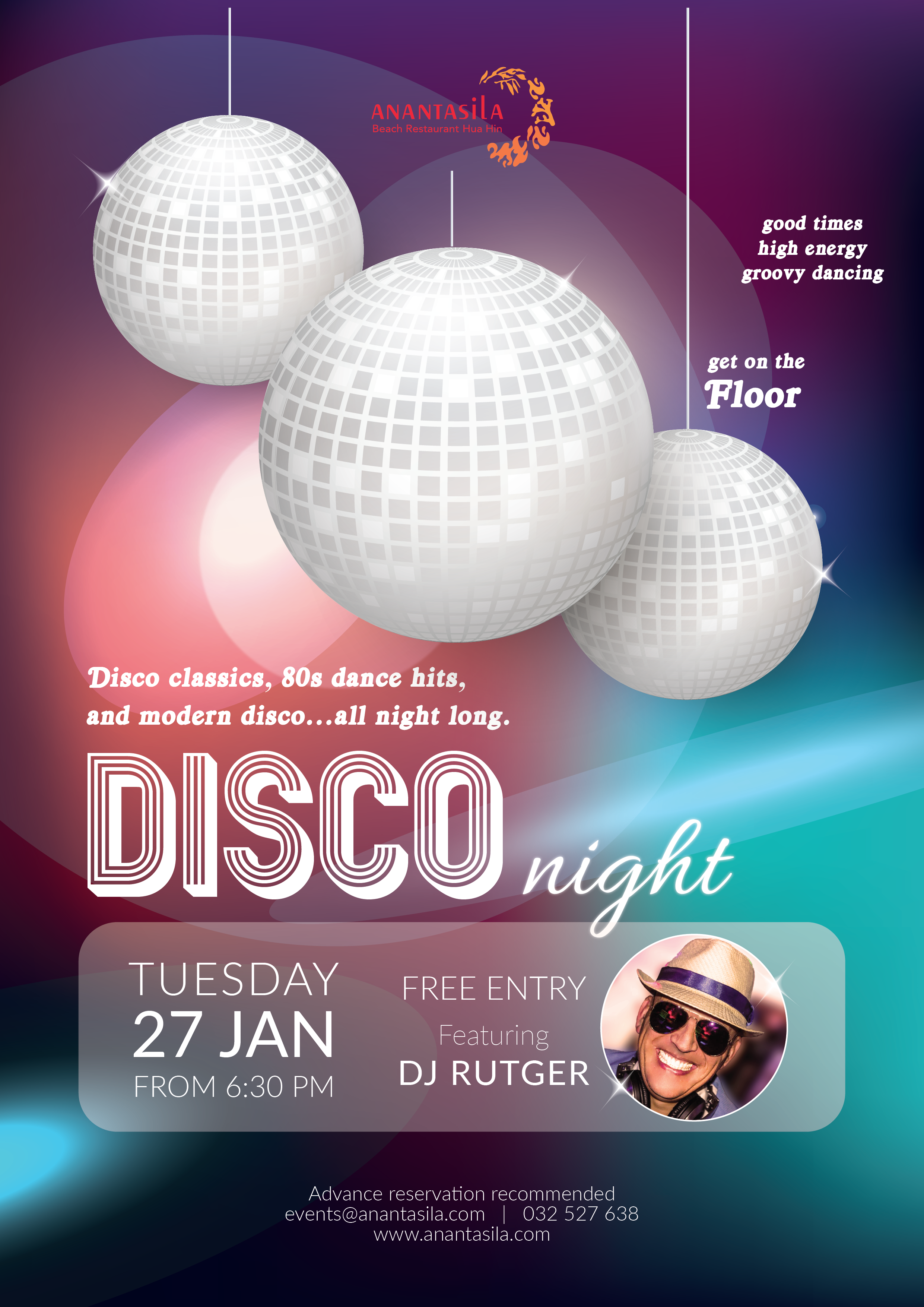 Disco Night,restaurant huahin,seafood huahin,special rate huahin,restaurant khaotakiab,restaurant beach,Huahin Beachfront Hotel and Resort,In the seaside resort of Hua Hin,americanfood huahin,ร้านอาหารริมทะเลหัวหิน,ร้านอาหาร5ดาวติดชายทะเล,ร้านอาหารพร้อมที่พัก,thebeachatanantasila